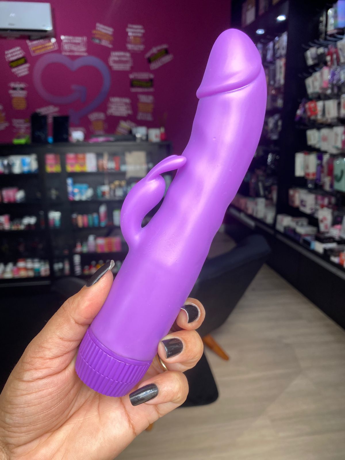 Rafa -Vibrador Rabbit com estimulo no ponto g e clitóris- multivelocidade (PG185) pilha — foto 2