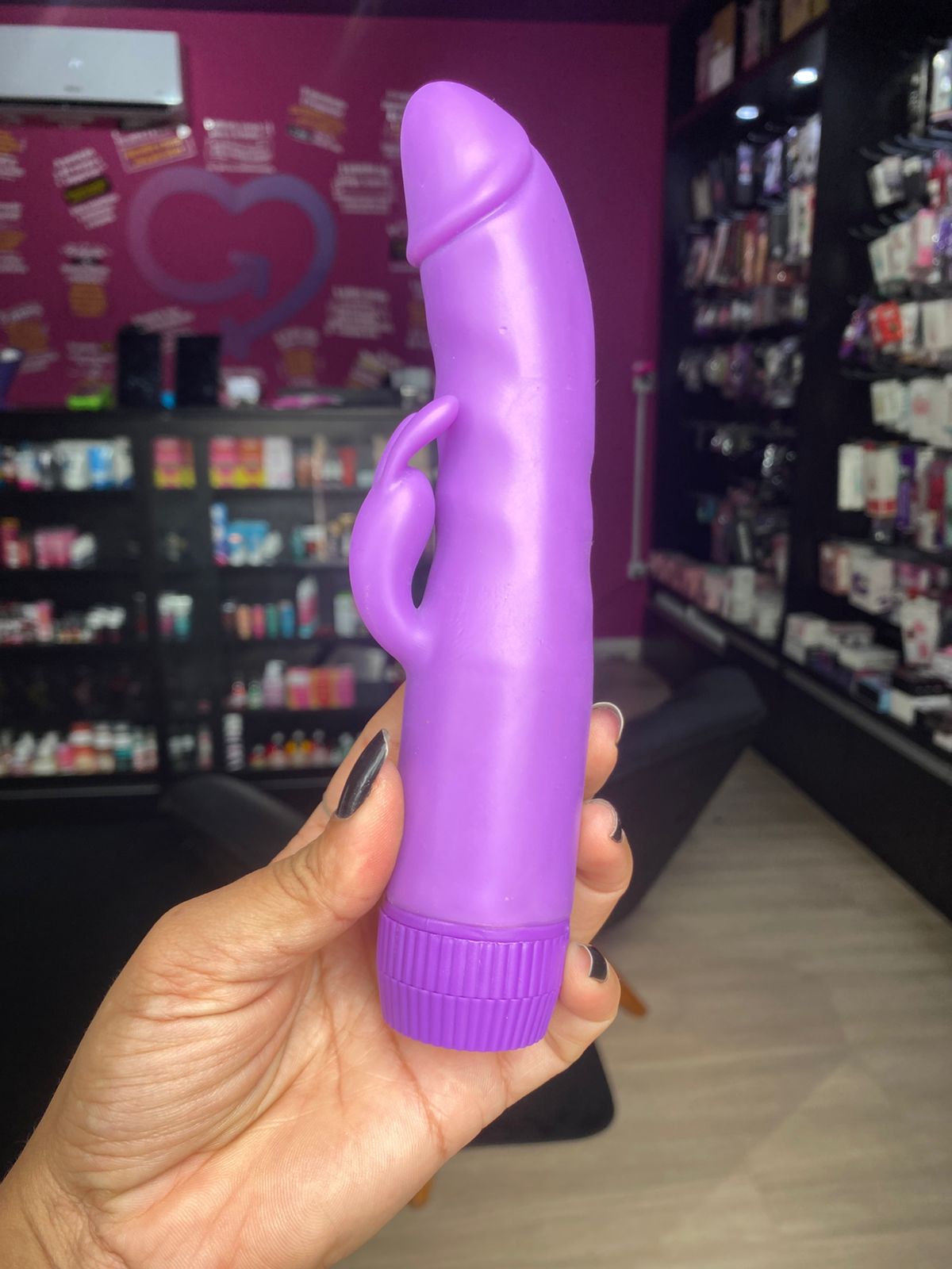 Rafa -Vibrador Rabbit com estimulo no ponto g e clitóris- multivelocidade (PG185) pilha — foto 4