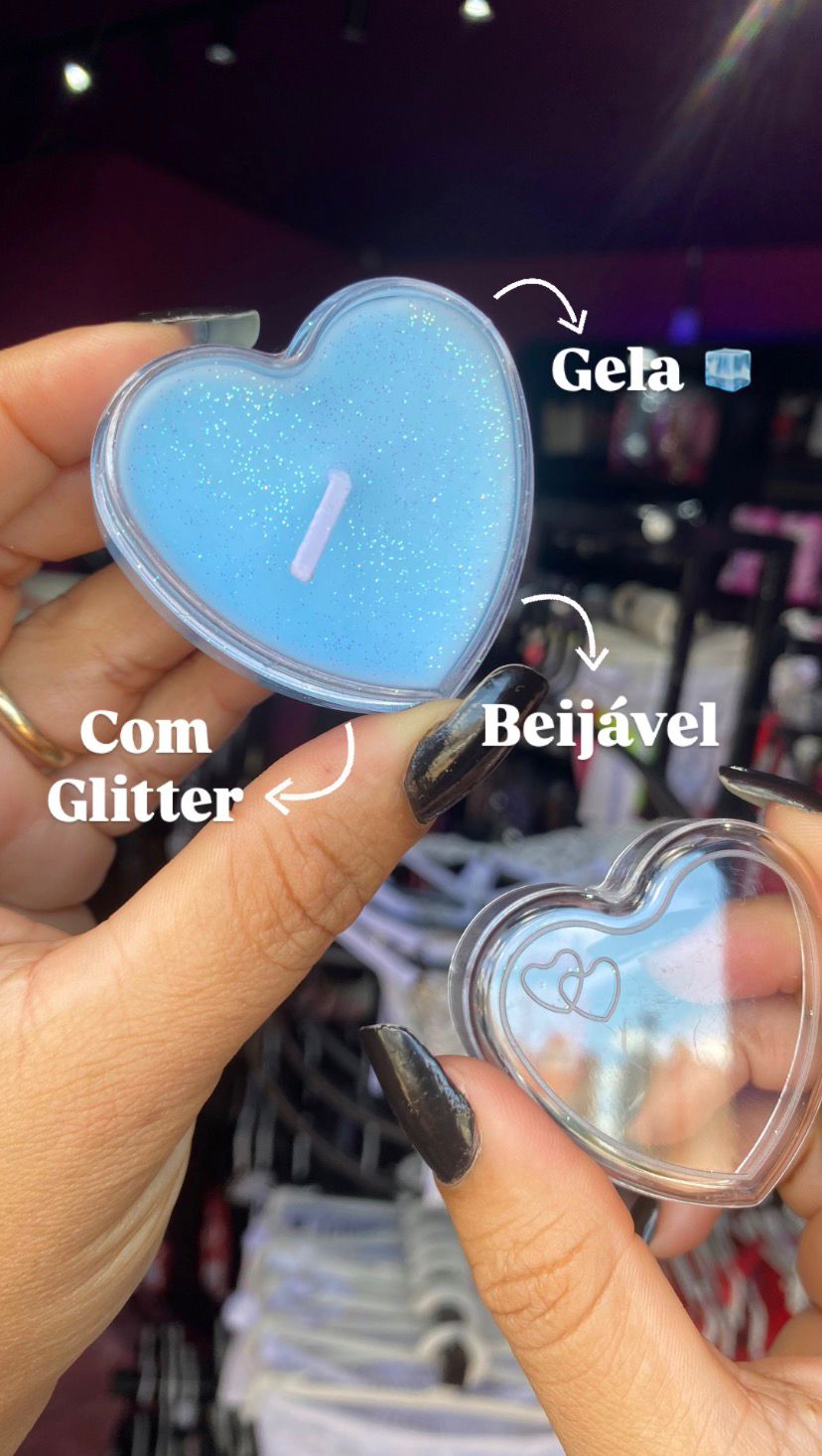 VELA FOGO DA PAIXÃO COM GLITTER 20G (menta) SEXY FANTASY — comprar com embalagem discreta na iFody
