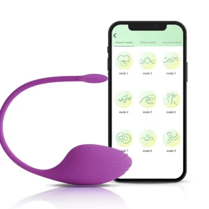 Vibrador de casal -por aplicativo de celular- 09 intensidades (2014) roxo