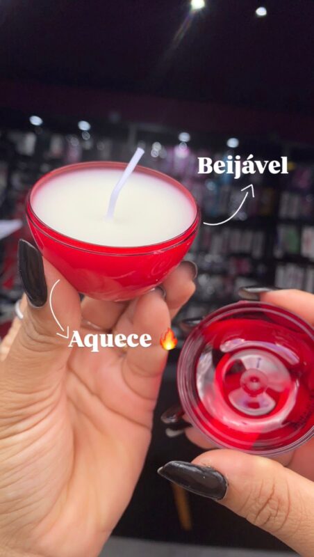 Vela com aroma de morango 30G (aquece) Pau Brasil
