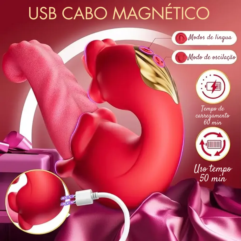 La Lingueta -vibrador clitoriano em formato de língua e boca 360°- 9 intensidades (8793) — foto 5