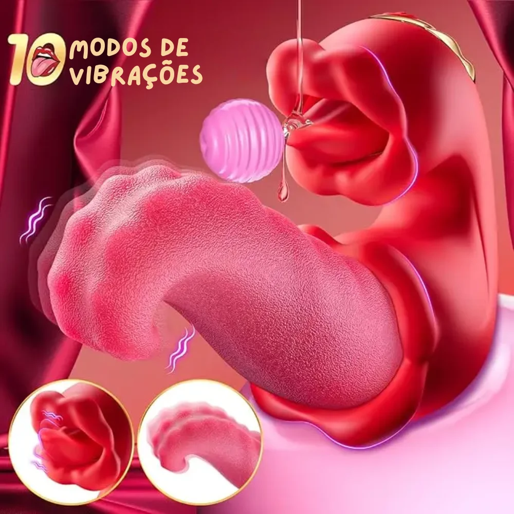 La Lingueta -vibrador clitoriano em formato de língua e boca 360°- 9 intensidades (8793) — foto 3