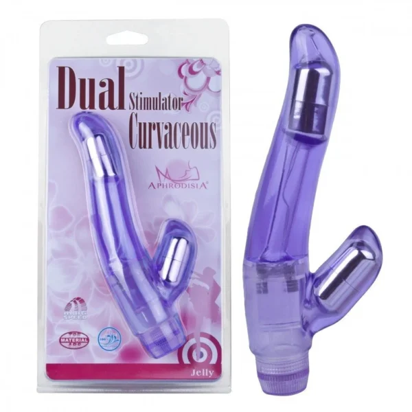 Vibrador com estímulo no ponto g e clitóris- multivelocidades (VB024) pilha