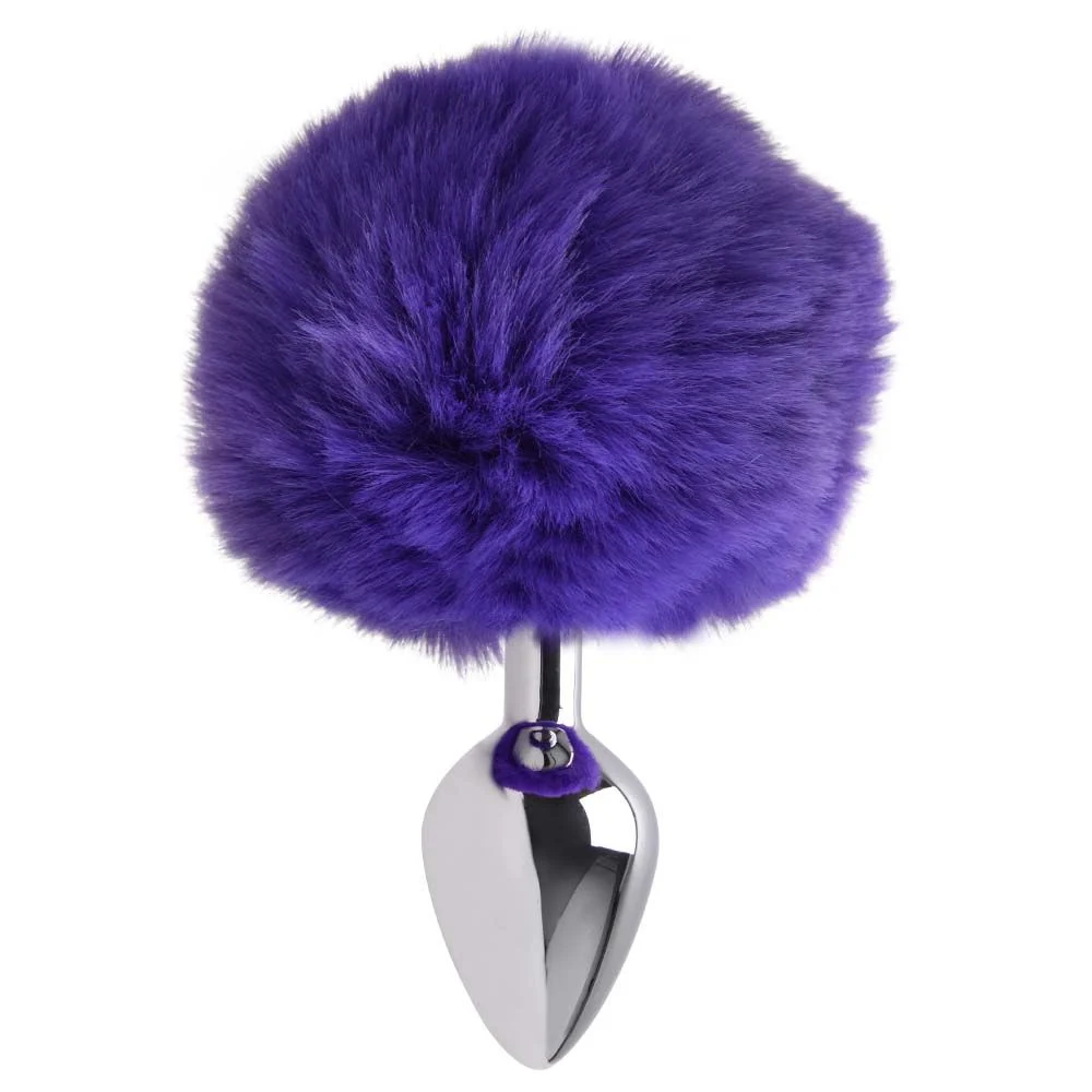 PLUG ANAL COM RABO POMPOM ( M ) ROXO — foto 5