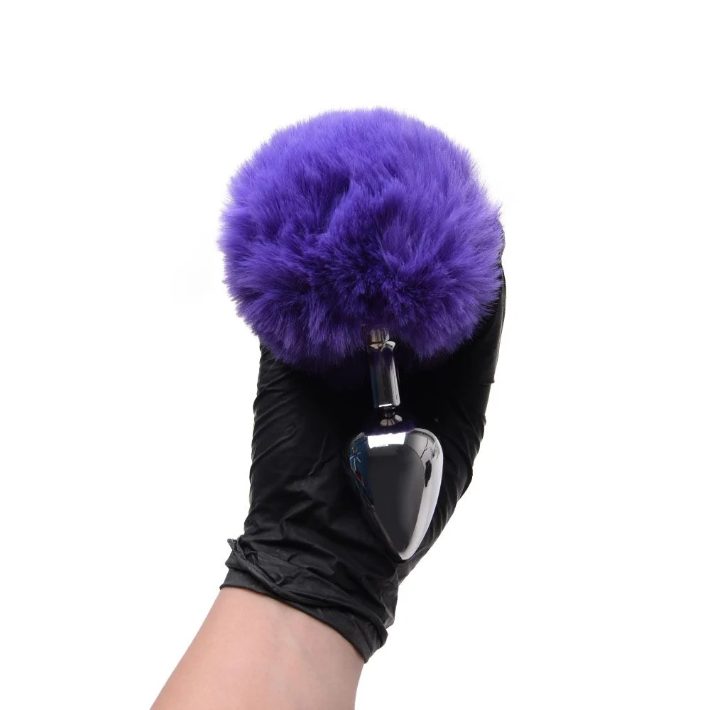 PLUG ANAL COM RABO POMPOM ( M ) ROXO — foto 2
