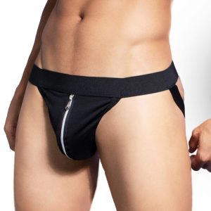 Cueca Jockstrap com Zíper - (disponível na cor branca)