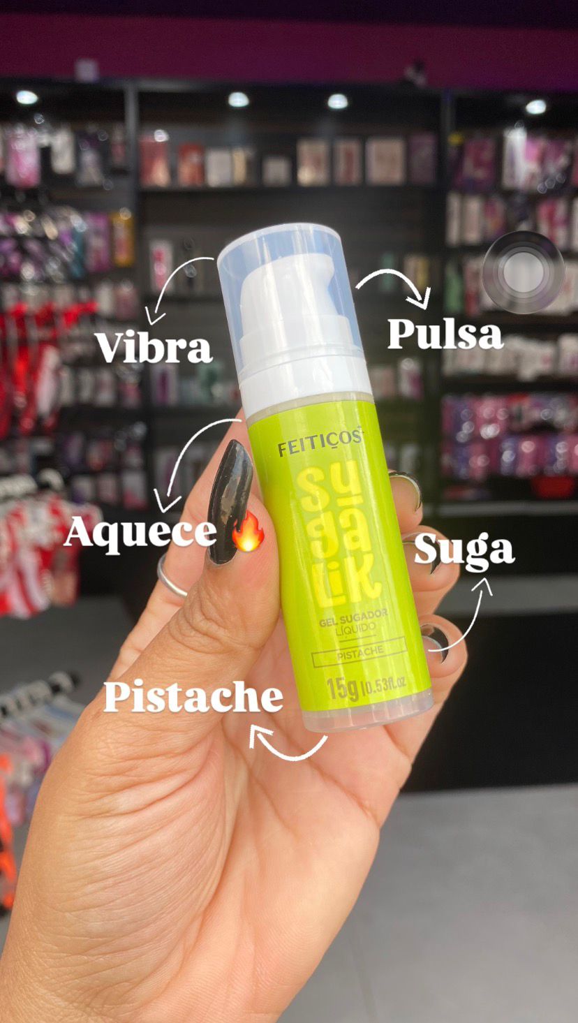 Sugalik - Sugador Líquido - Sabor Pistache - 15g - Feitiços Aromáticos