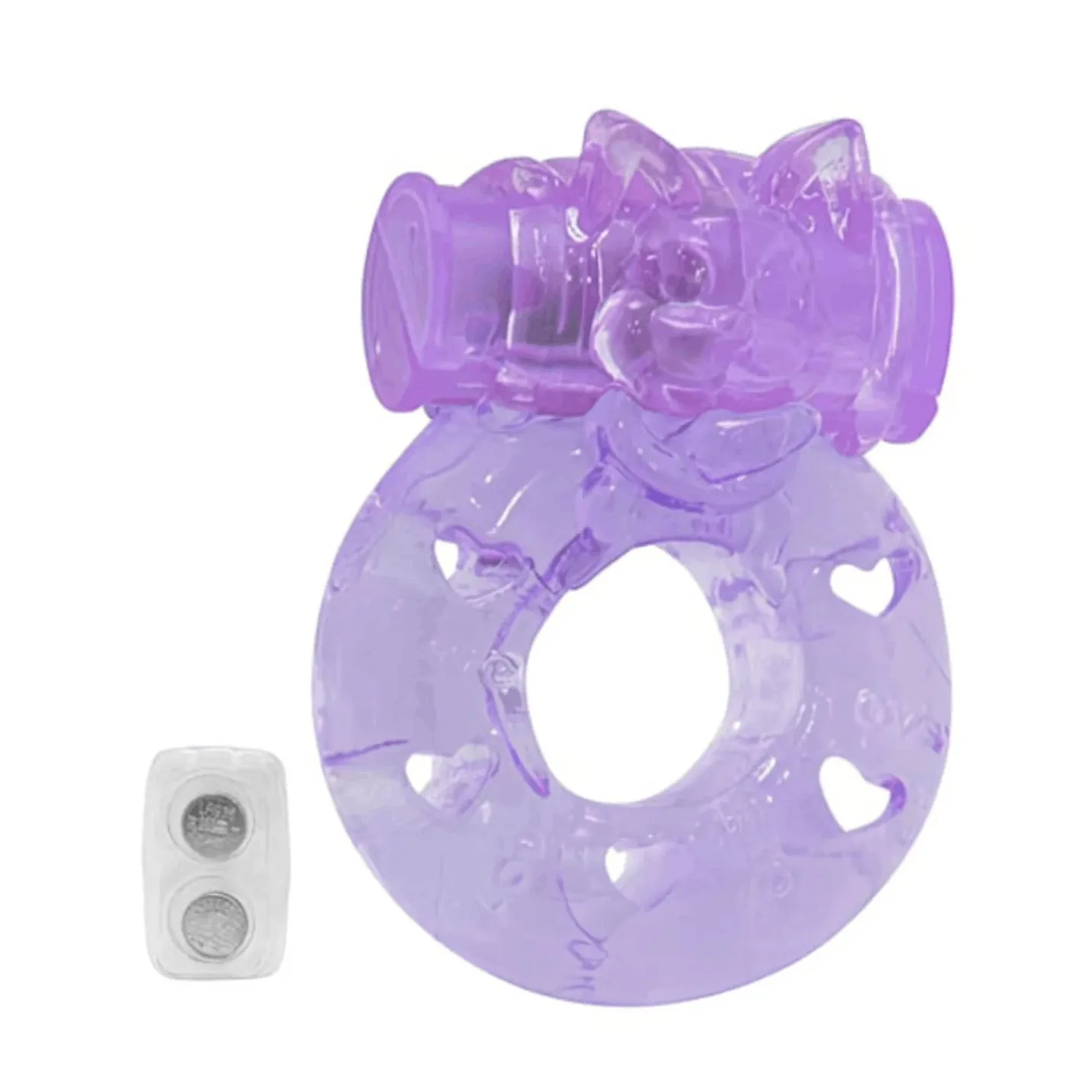 ANEL PENIANO COM VIBRO BICHINHO (ss004) ROXO