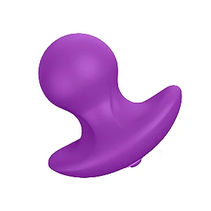 Plug anal com vibrador bullet (S002)  Roxo