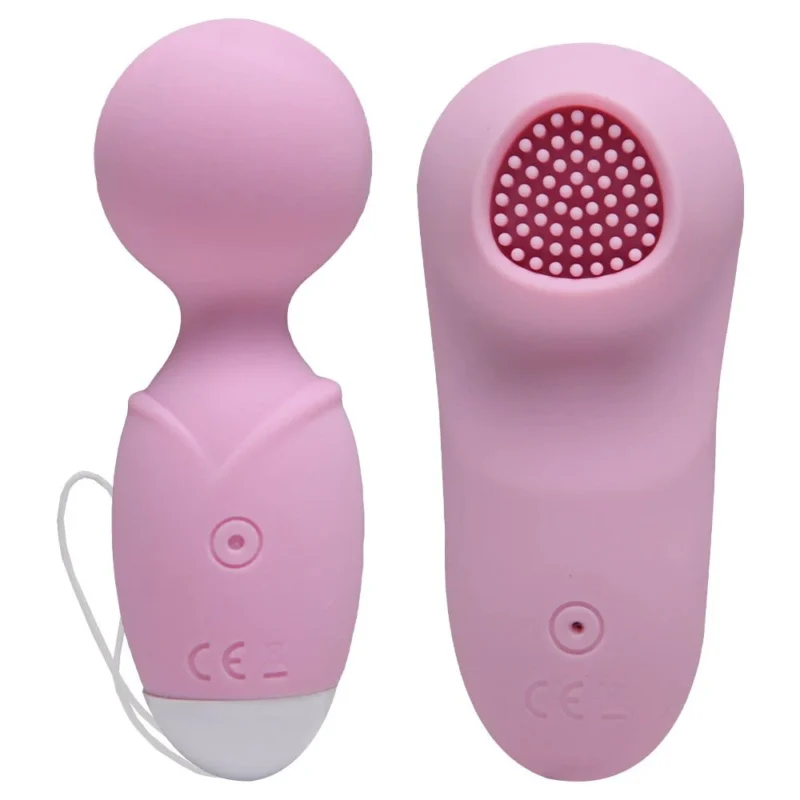 2 vibradores sendo 1 varinha e 1 vibrador com cerdas  com aquecimento 10 intensidades - recarregável