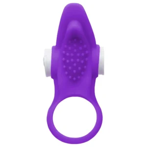 Anel peniano com estimulador de clitoris e testículos (AN004) ROXO