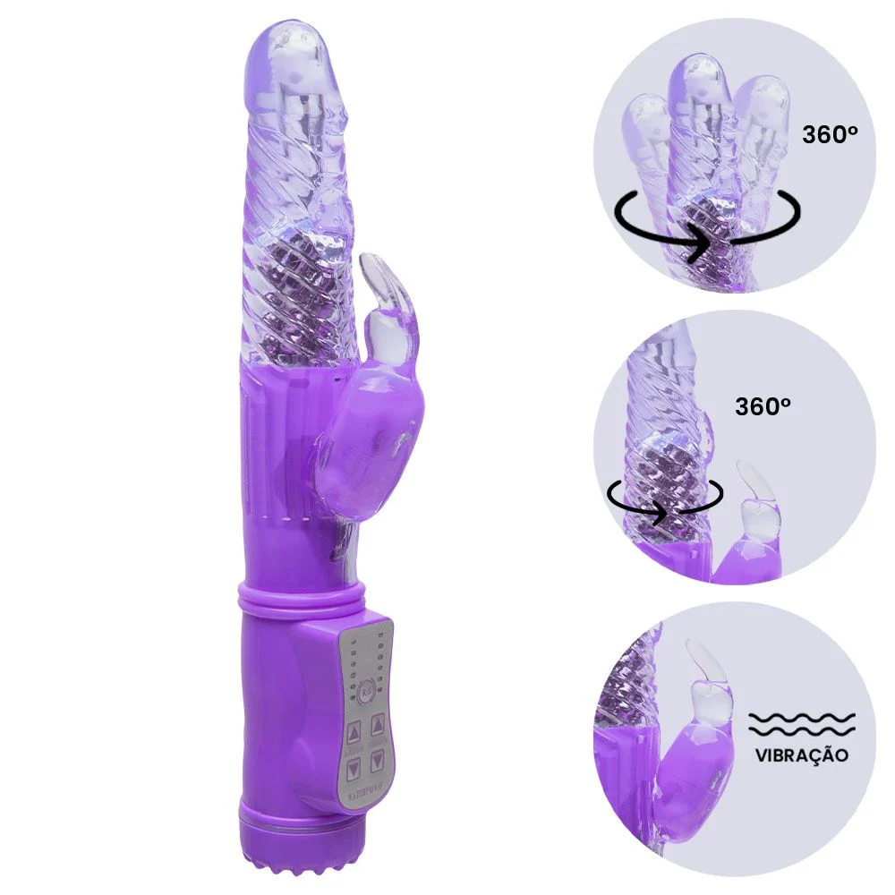 rabbit -V1br4d0r com estimulo no ponto G e cl1t0r1s com rotação- 12 intensidades (1073) pilha