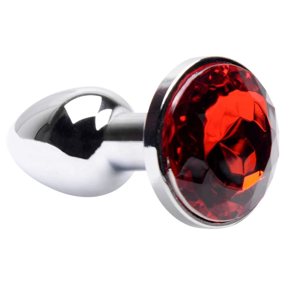 PLUG ANAL bem pequeno COM JOIA redonda tamanho – pp (PL000A) VERMELHO — foto 4