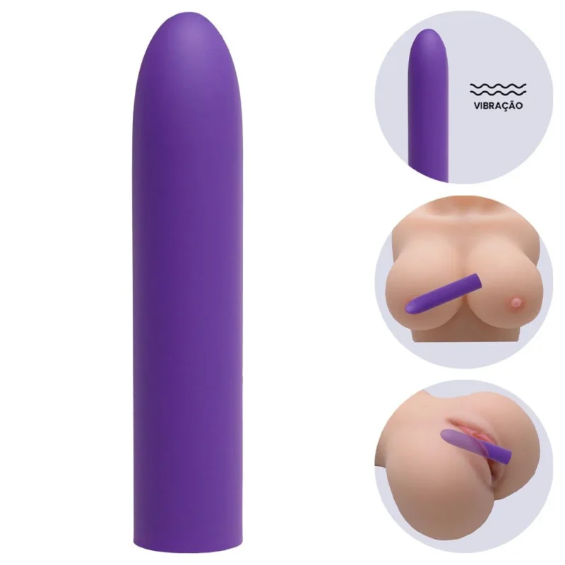 Bullet -Cápsula vibratória aveludada - 10 intensidade (MV120B) recarregável