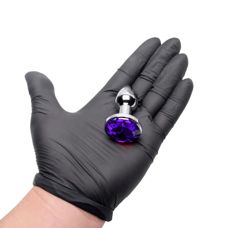 PLUG ANAL bem pequeno COM JOIA redonda tamanho – pp (PL000A) ROXO