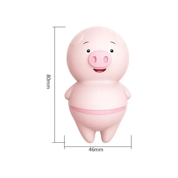 Porquinho v1br4d0r de cl1t0r1s com pulsação+linguinha 12 intensidade (ES013C) recarregável