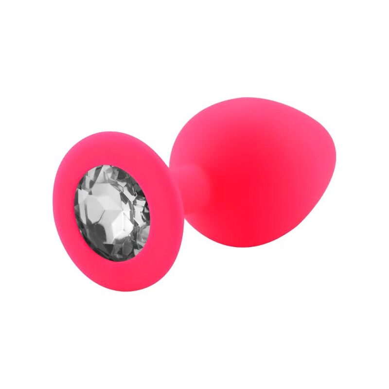 PLUG ANAL COM JOIA redonda em silicone  tamanho – p (7202) vermelho