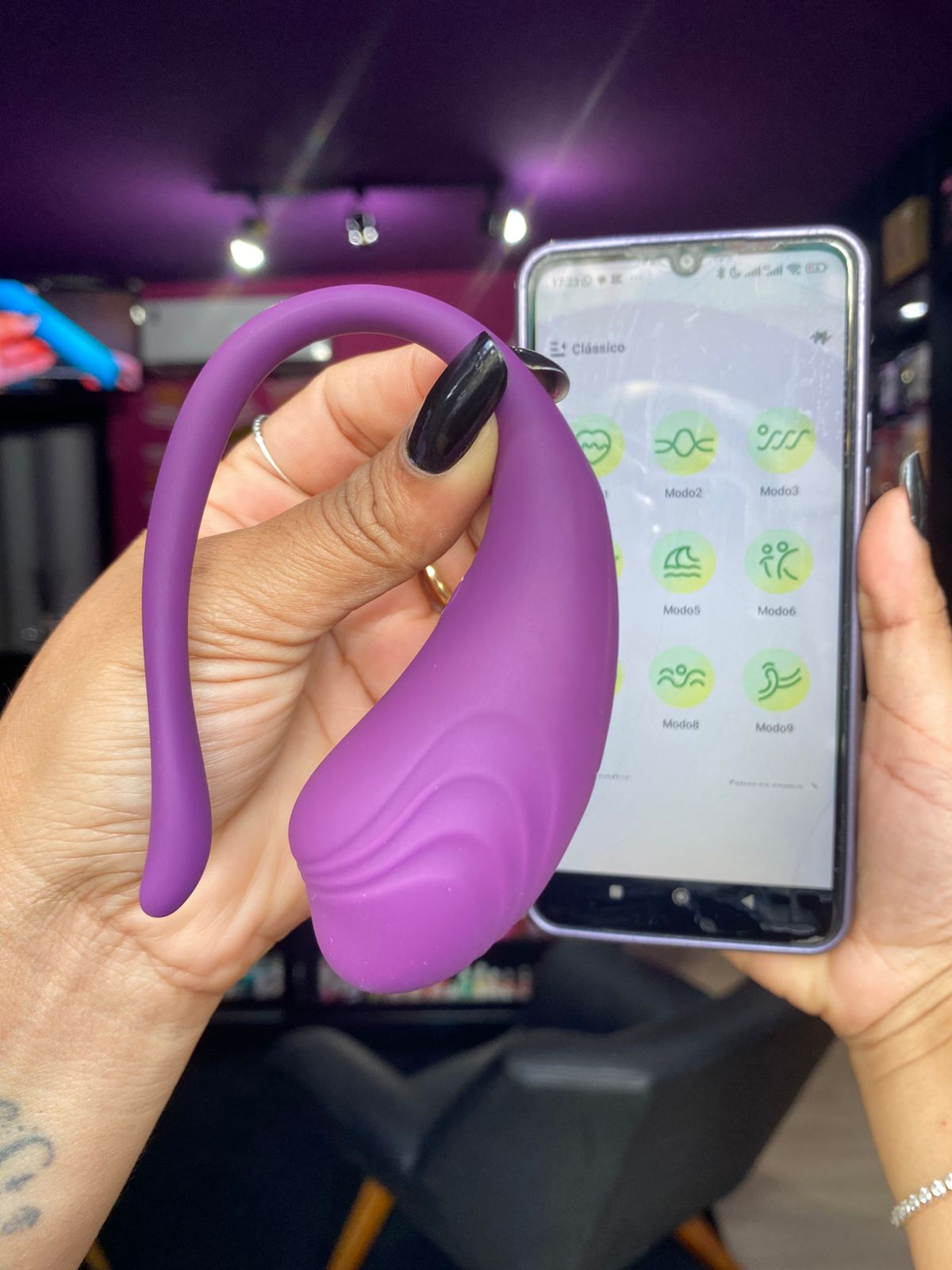 Pulse Sync – V1br4d0r de Casal com Controle por App (2024) roxo