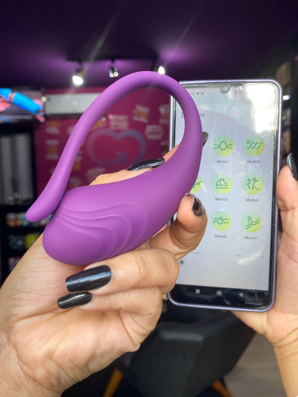 Pulse Sync – V1br4d0r de Casal com Controle por App (2024) roxo