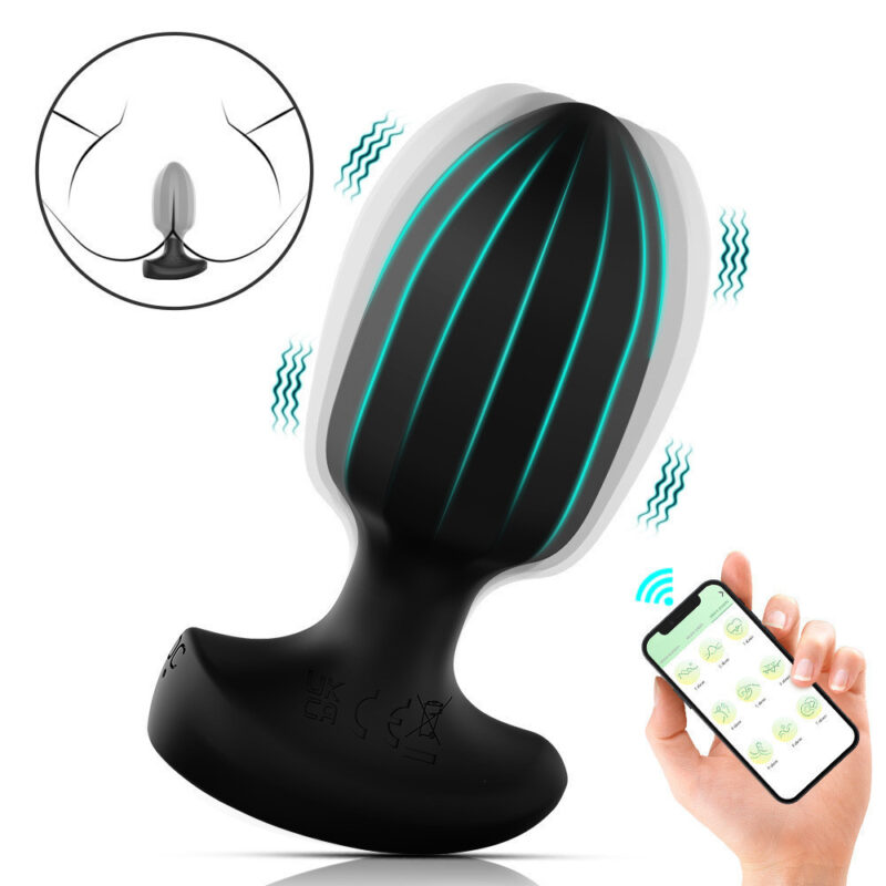Plug anal com vibração por aplicativo de celular (6085) tamanho (P)