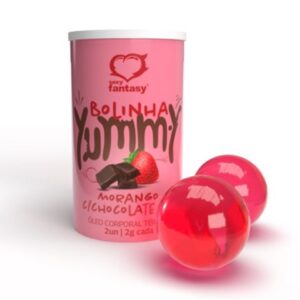 Yummy Bolinha Beijável Térmica (morango c/ chocolate hot) com 2 Unidades de 2g Sexy Fantasy