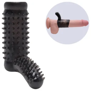 Meia Capa Peniana Com Estimulador (kt813) preto