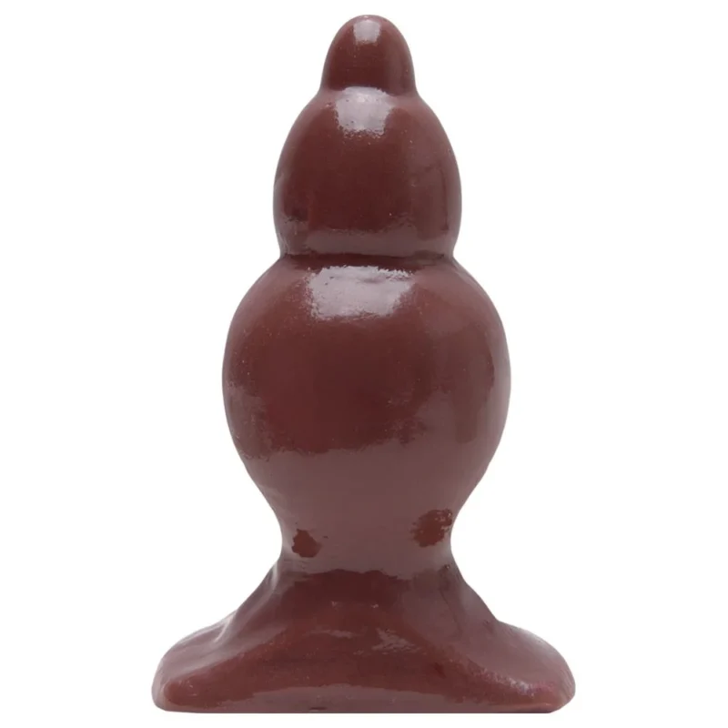 Plug Anal Borracha Maciço 11,5 X 4,8Cm (kt412) marrom