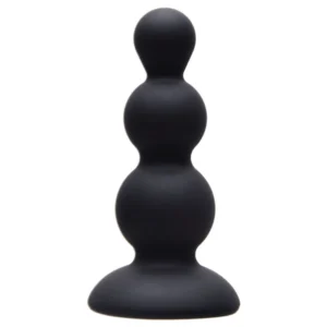 PLUG ESCALONADO EM SILICONE PEQUENO 7,5 X 2,7CM (7911) preto