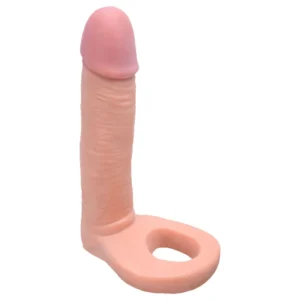 Anel Companheiro 15,5 X 2,5 Silicone (7724) bege com a glande rosada