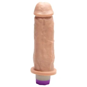 José -pênis em silicone com vibração 18 X 4,7Cm (kt330) bege