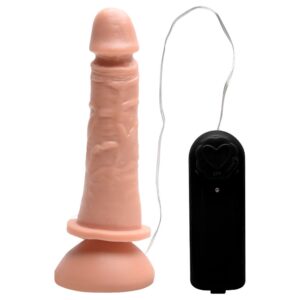 Pênis Vibrador Controle Externo 17,5 X 3,8Cm (KT3107) bege