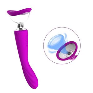 Sugador de Clitóris e Vibrador de Ponto G com 7 intensidades (7396) roxo