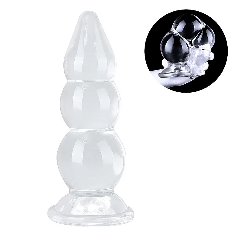 Plug Anal em Silicone - Escalonado - 22,0x10,0 cm Transparente