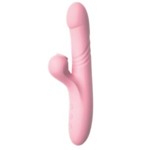 Gean -Vibrador ponto G com pulsação no clitóris e vai e vem (5215) rosa