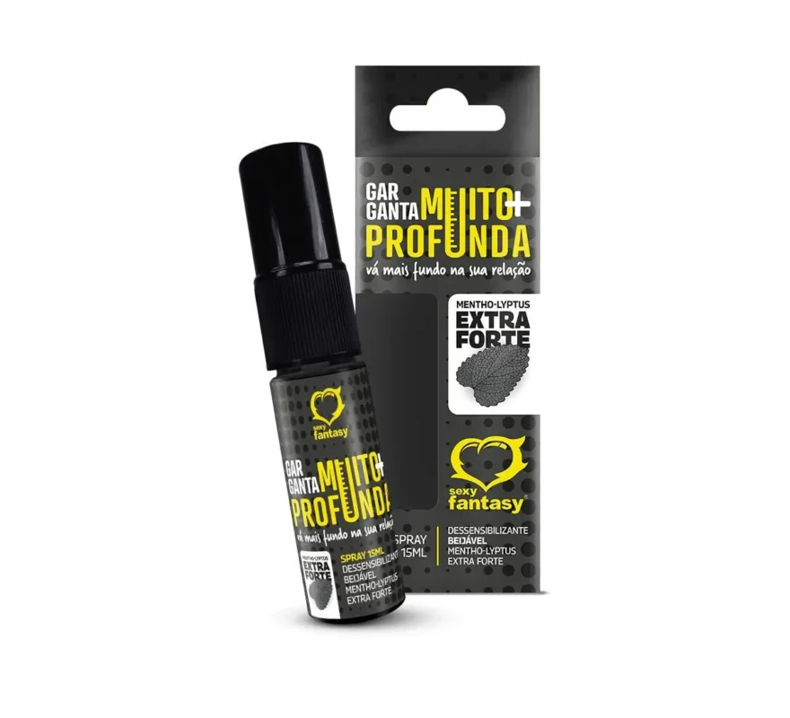 GARGANTA MUITO MAIS PROFUNDA ICE DESSENSIBILIZANTE EM SPRAY BEIJÁVEL 15ML SEXY FANTASY