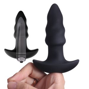 Plug Anal com Vibro em Silicone Extra Macio 10cm (5584)