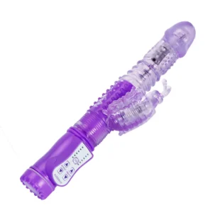 Borboleta  -Vibrador Rotativo Vai e Vem com Estimulador de Clitóris (44R) 6 intensidades