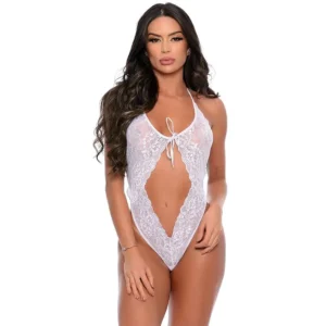 Body em Renda Floral Frente Única com Amarração (HL039) tamanho M