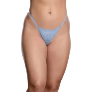 Calcinha Fio em Renda com Regulagem (HL127) azul claro