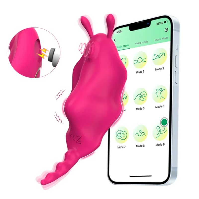 Vibrador de casal -Vibro de Calcinha Borboleta com Imã (3080) recarregavel