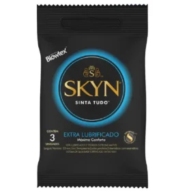 Preservativos Skyn Extra Lubrificado Máximo Conforto com 3 unidades Blowtex