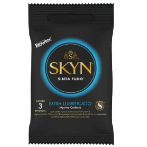 Preservativos Skyn Extra Lubrificado Máximo Conforto com 3 unidades Blowtex