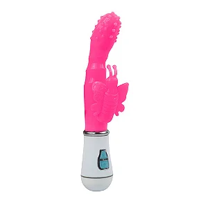 Borboleta -Vibrador ponto g com estimulo no clitóris- 10 intensidades (57) pink
