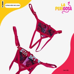 Calcinha com abertura personalizável (S03) vermelho