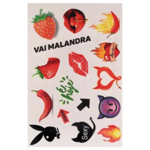 Vai Malandra Tatuagem Temporária 10 X 15Cm
