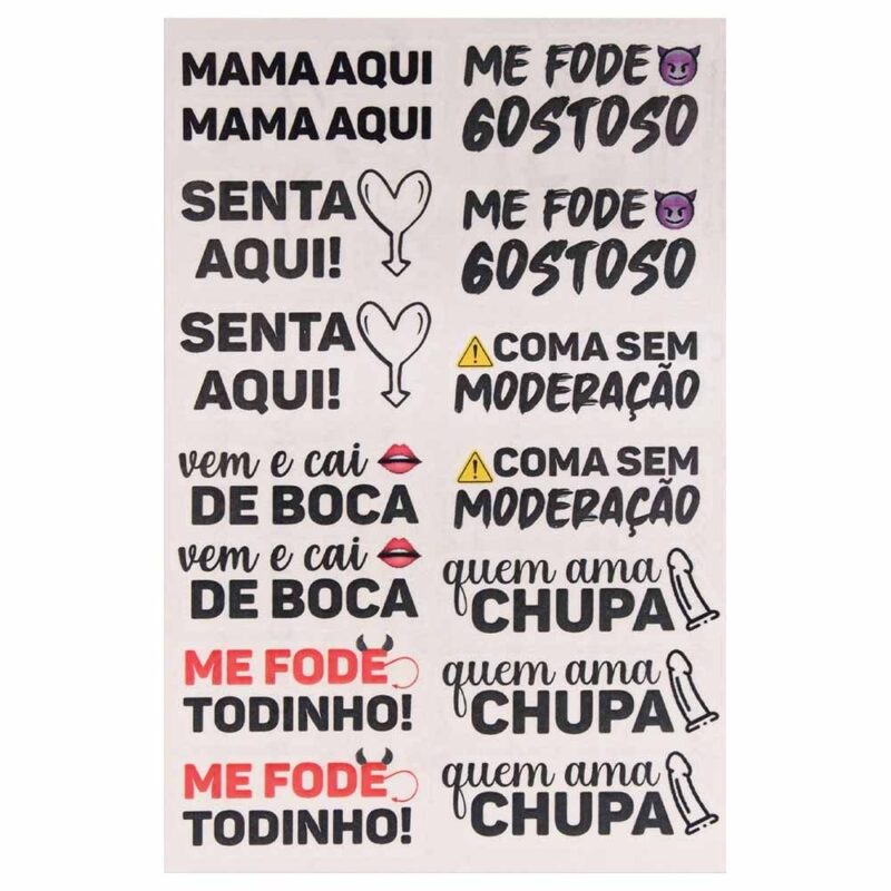 Mama Aqui Tatuagem Temporária 10 X 15Cm