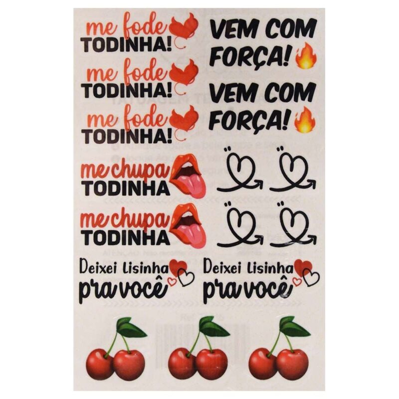 Vem Com Força Tatuagem Temporária 10 X 15Cm