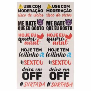 Deixa Em Off Tatuagem Temporária 10 X 15Cm