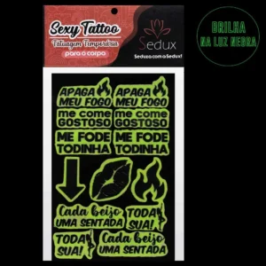 Apaga Meu Fogo Tatuagem Brilha No Escuro 10 X 15cm